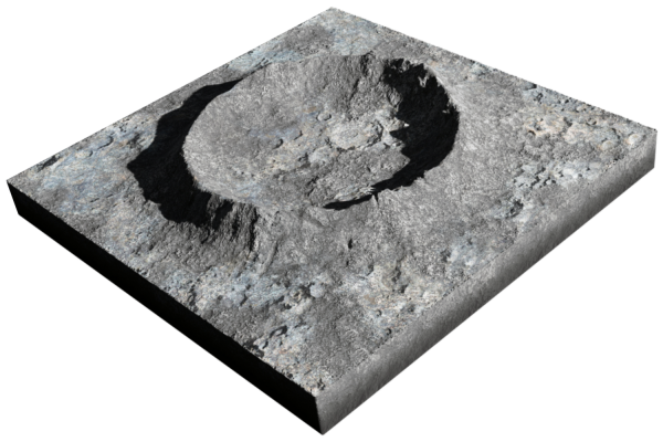 Moon Crater 3D Rendering (Image)