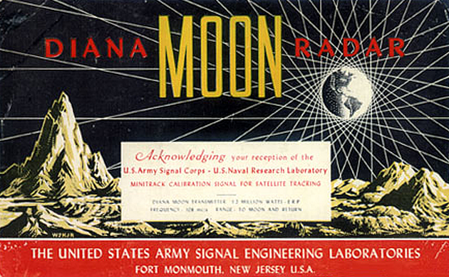 Diana Moon Radar QSL Card (Image)
