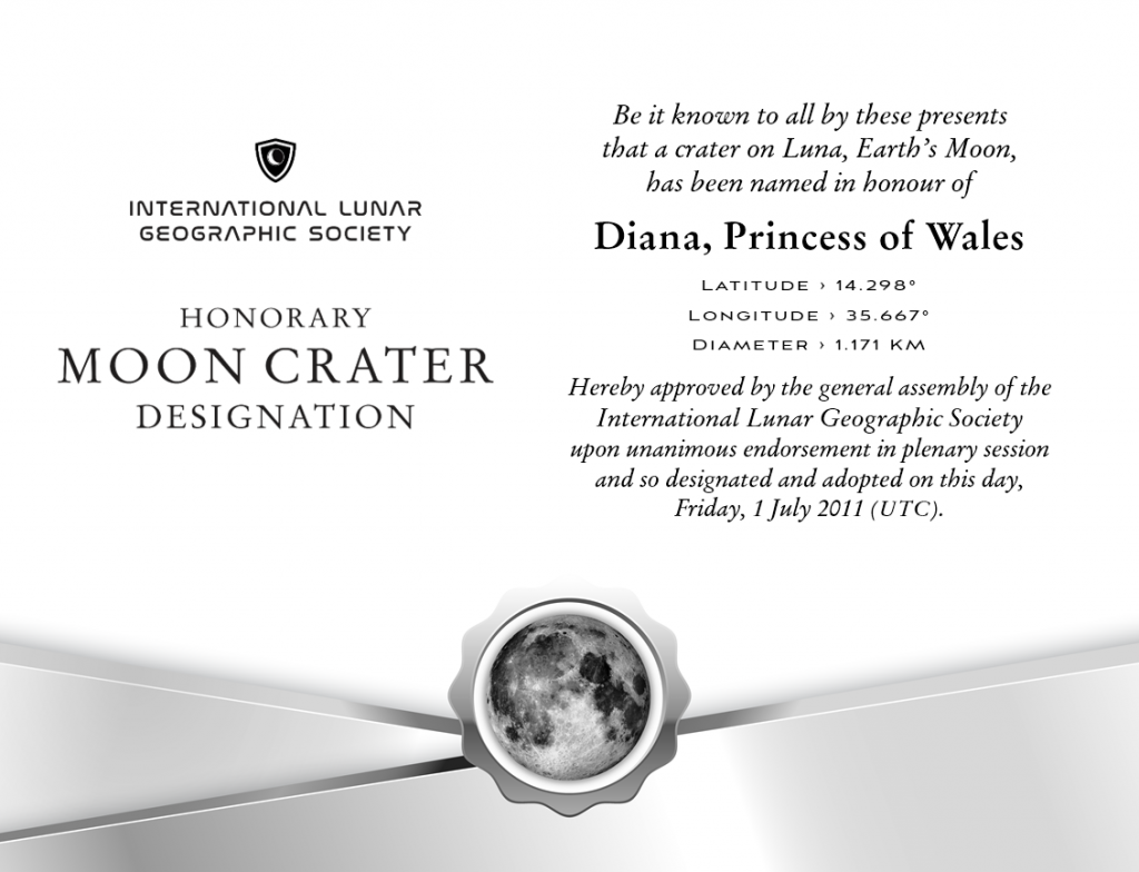 ILGS Memorial Crater Certificate (Image)