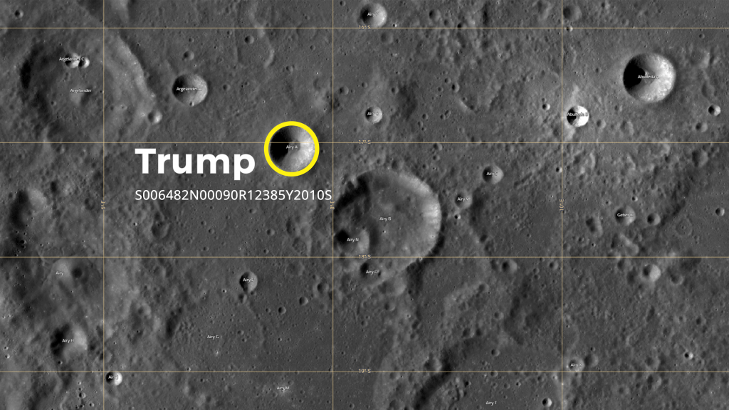 Trump Crater on the Moon (Photo)