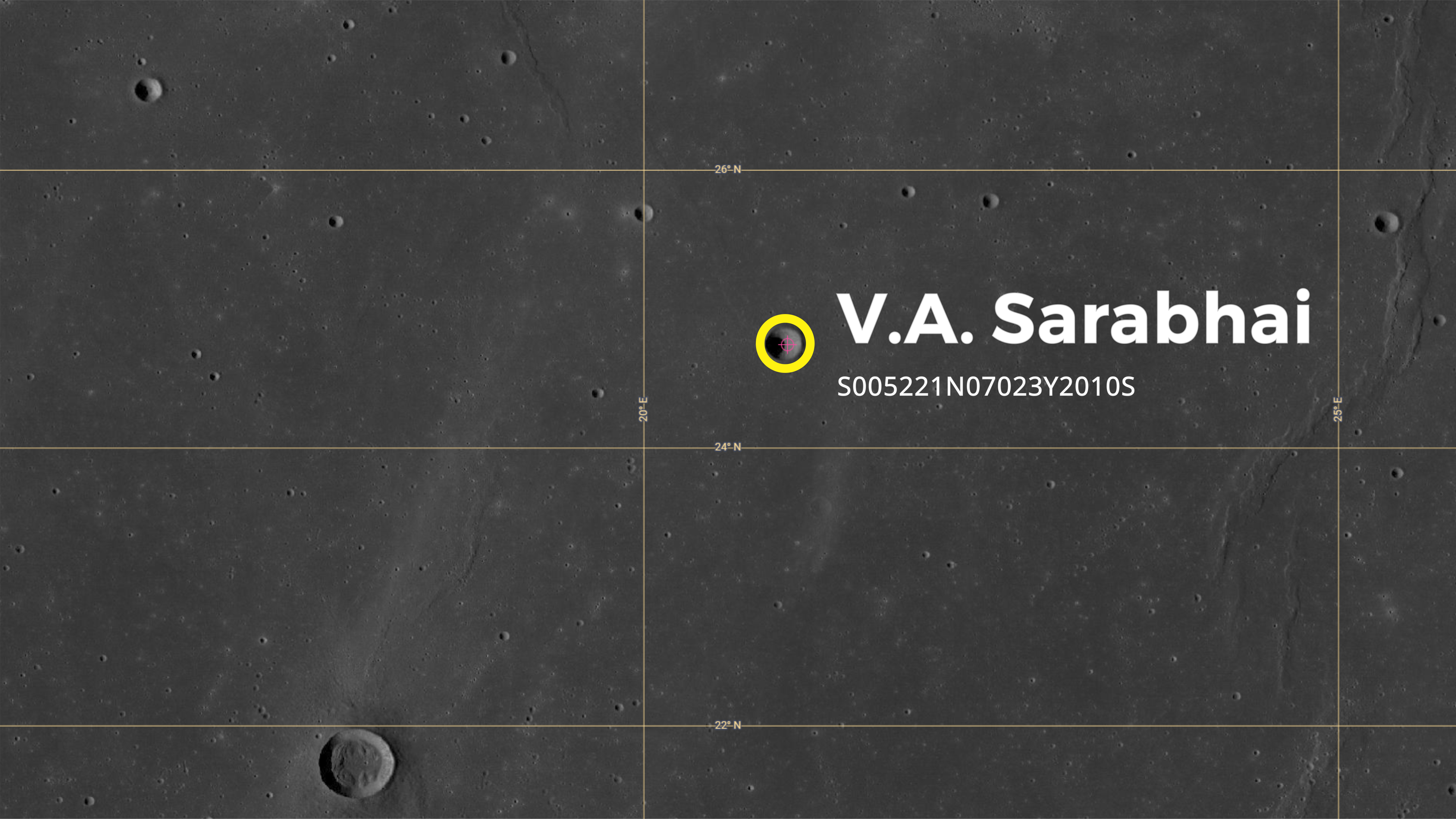 Crater V.A. Sarabhai on the Moon (Image)